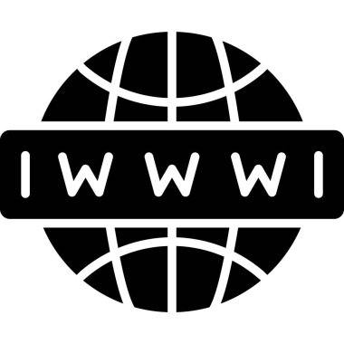 İnternet logosu. Web logo vektörü