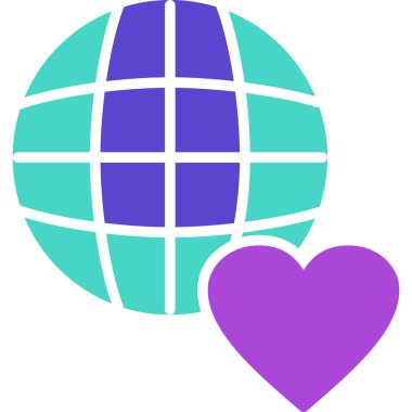 Kalp simgesinin vektör illüstrasyonu