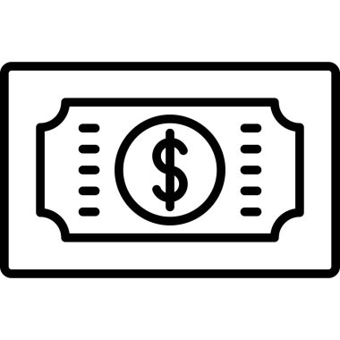 para vektörü ince çizgi simgesi