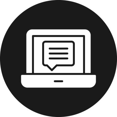 Dizüstü bilgisayar simgesi vektör çizimi