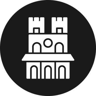 Bina. Web simgesi basit illüstrasyon