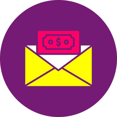 Zarf simgesinin vektör illüstrasyonu