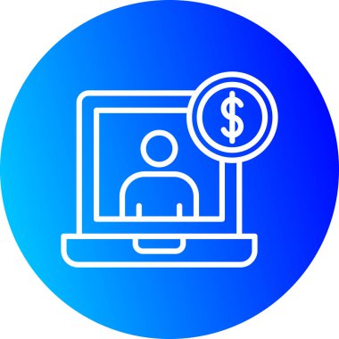 Para için. Web simgesi basit illüstrasyon