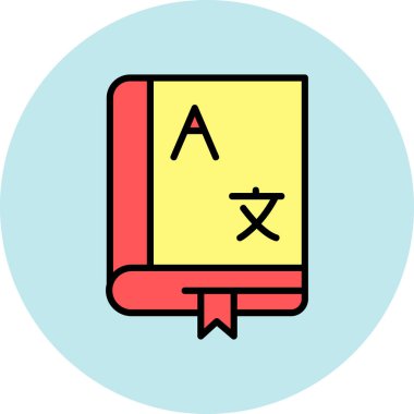 kitap simgesi vektör illüstrasyonu