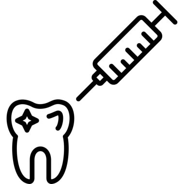 diş simgesi vektör illüstrasyonu