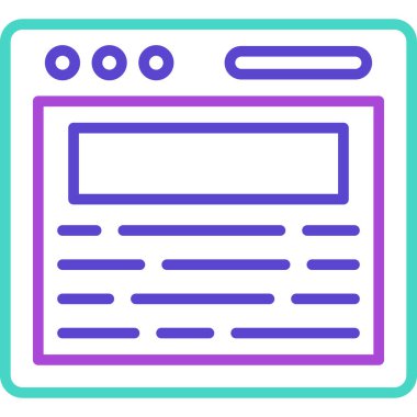 tarayıcı web simgesi, basit vektör illüstrasyonu