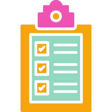 Kontrol listesi. Web simgesi basit illüstrasyon