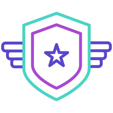 kalkan ikon vektör illüstrasyonu