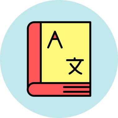 Kitap. Web simgesi basit illüstrasyon