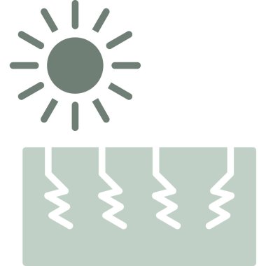 Güneş. Web simgesi vektör illüstrasyonu