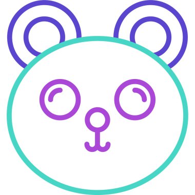 Ayı simgesi, vektör illüstrasyonu