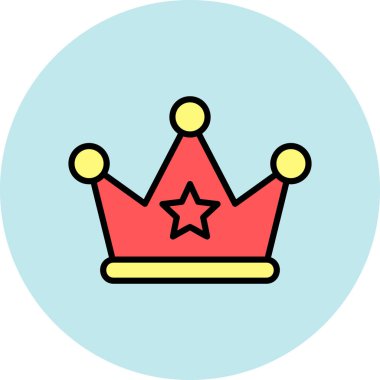 taç simgesi vektör illüstrasyonu