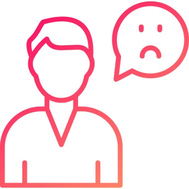 Avatar man simgesi vektör illüstrasyonu