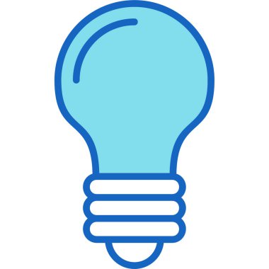 Ampul simgesi. Ağ için ampul vektör simgelerinin özet çizimi