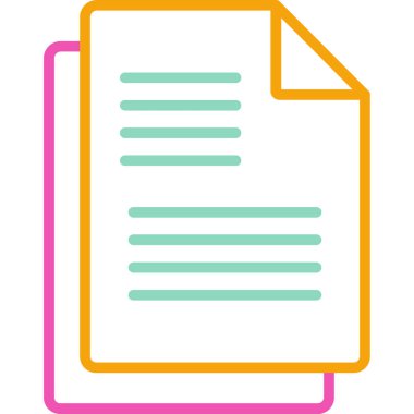 Belge simgesinin vektör illüstrasyonu