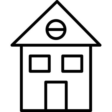 Mimari yapı şehir simgesi taslak biçiminde