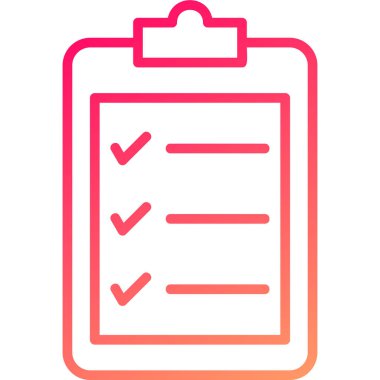 Kontrol listesi simgesi, vektör illüstrasyon tasarımı