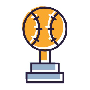 Futbol kupası ve top.