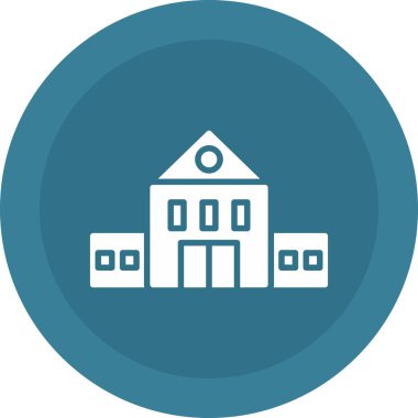 Bina. Web simgesi basit illüstrasyon