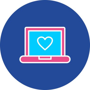 Dizüstü bilgisayar simgesi vektör çizimi