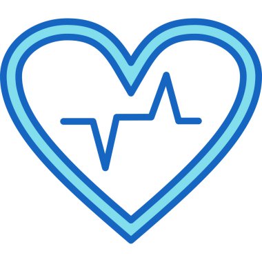 Kalp nabız vektör simgesi