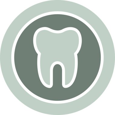 diş simgesi vektör illüstrasyonu