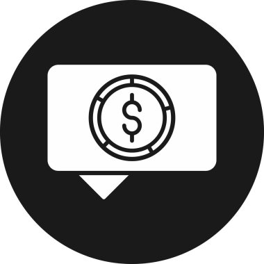 Para için. Web simgesi basit illüstrasyon