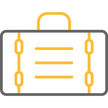 Bir evrak çantası simgesinin vektör illüstrasyonu