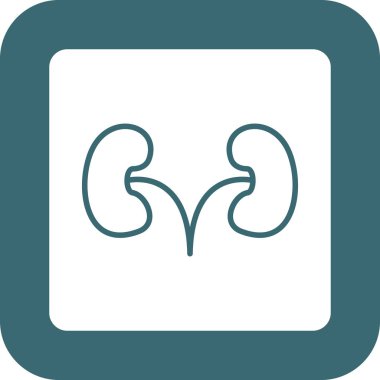 Böbrek ikonu. Basit tasarım