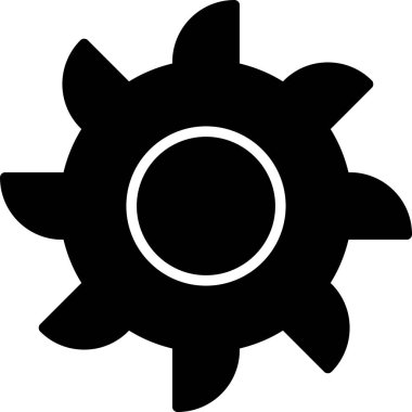 Bir ayçiçeği simgesinin vektör illüstrasyonu