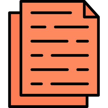 Belge. Web simgesi basit illüstrasyon