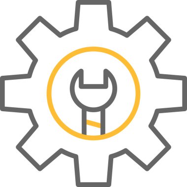 vektör ayarı simgesi, basit illüstrasyon