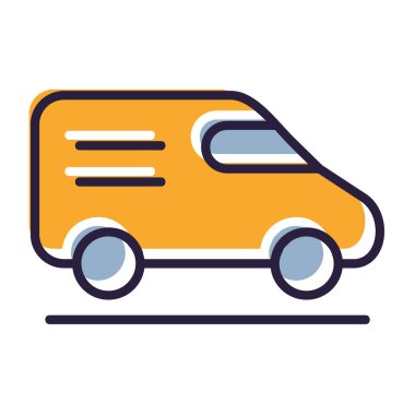 Web sitesi tasarımı için araba vektör simgesi modern basit vektör illüstrasyonu