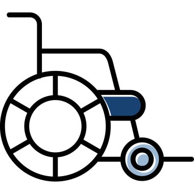 Tekerlekli. Web simgesi basit illüstrasyon