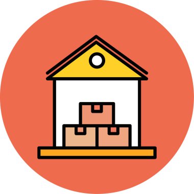 Ev ikonu. vektör illüstrasyonu