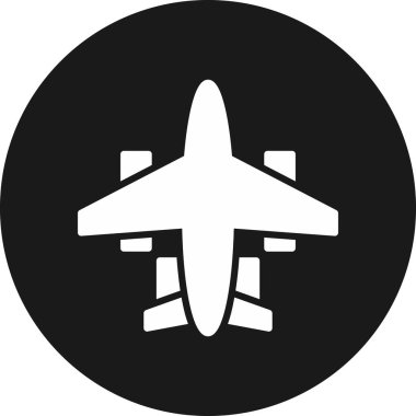 Uçak simgesinin vektör illüstrasyonu