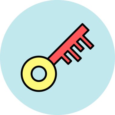 Anahtar. Web simgesi basit illüstrasyon