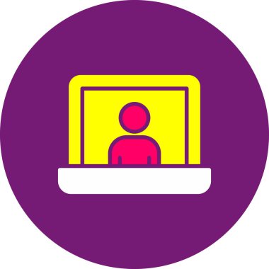 Bilgisayar. Web simgesi basit tasarım