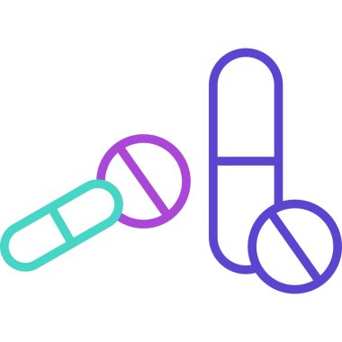 İlaç kapsülü ikonu. outline kapsül vektör simgesi rengi düz izole