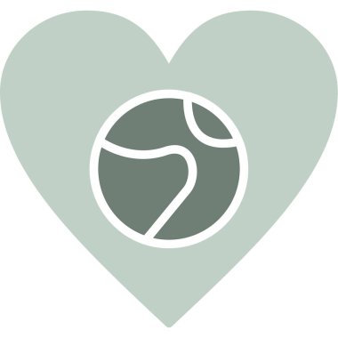 Tenis topu vektör simgesi. biçim iki renkli düz sembol, yumuşak mavi renkler, yuvarlak açılar, beyaz arkaplan