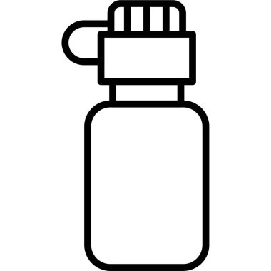 Temizlik şişesi ikonu ana hatları vektörü. temizlik şişesi