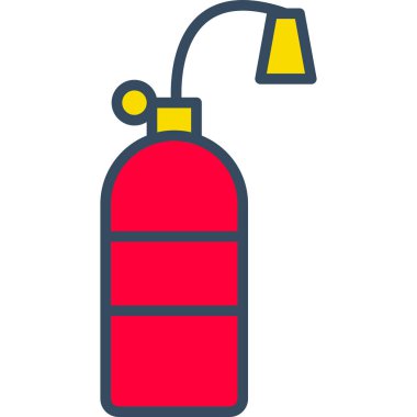 Yangın söndürücü. Web simgesi basit illüstrasyon