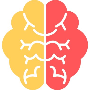 Beyin. Web simgesi basit illüstrasyon