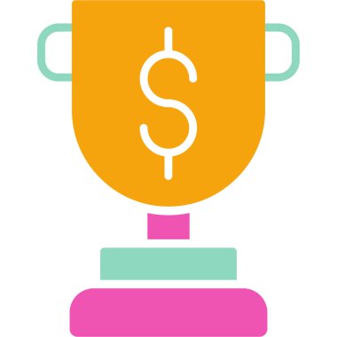 Kazanan düz vektör simgesi