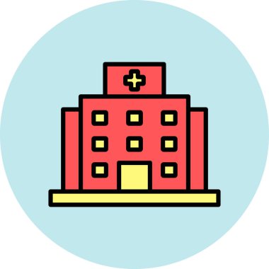 Hastane Simgesi Vektör İllüstrasyonu