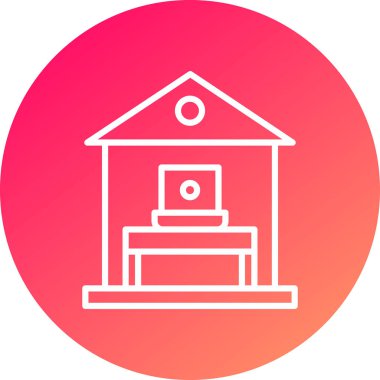 Benzersiz ev vektör simgesi