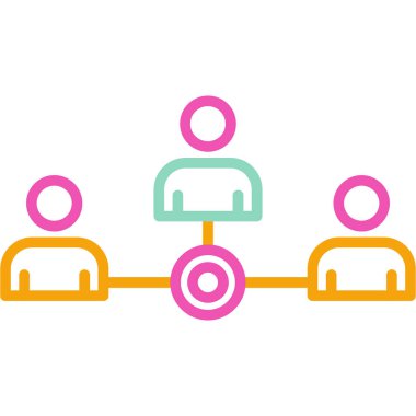 ağ bağlantısı renk illüstrasyonu