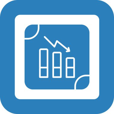 Doldurulmuş çizelge çizelgesi simgesi - taslak biçimi