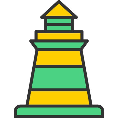 piramit simgesi vektör çizimi