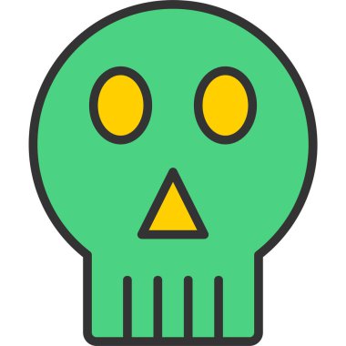 Cadılar Bayramı. Web simgesi basit illüstrasyon